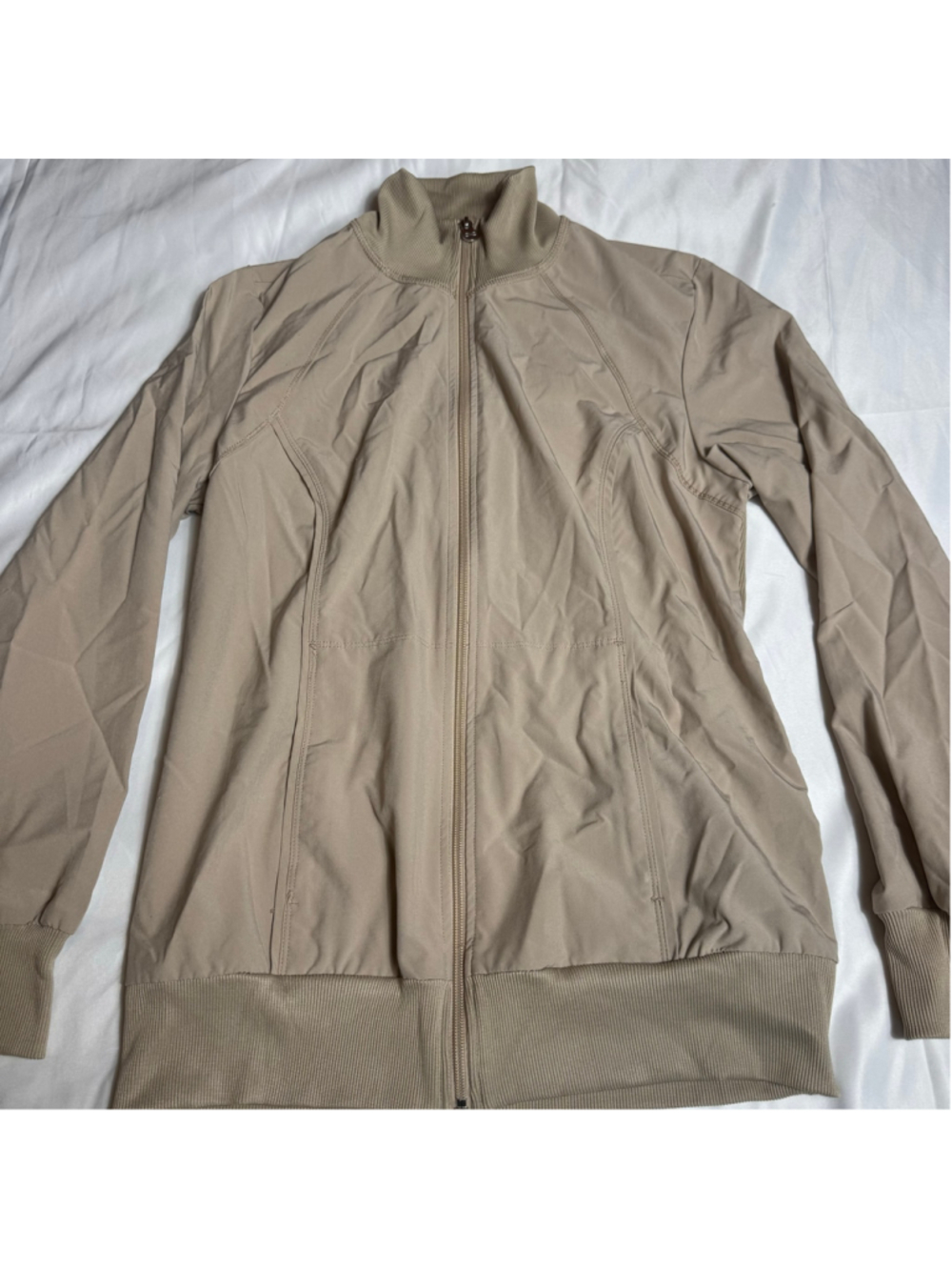 Women's Cherokee Infinity Zip-Up Jacket Size M Beige - Picture 2 of 7